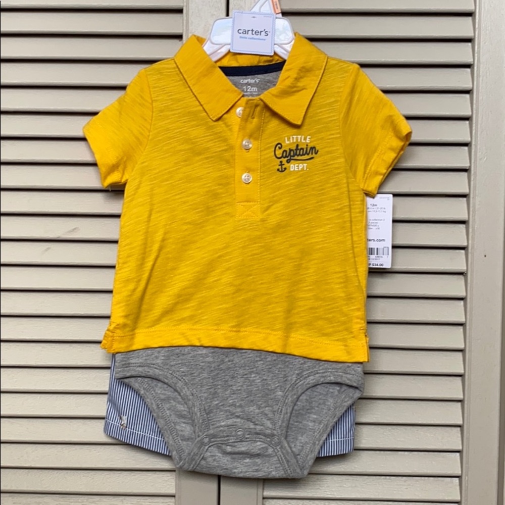 NWT Carter’s 2 piece Little Captain Onesie & Short